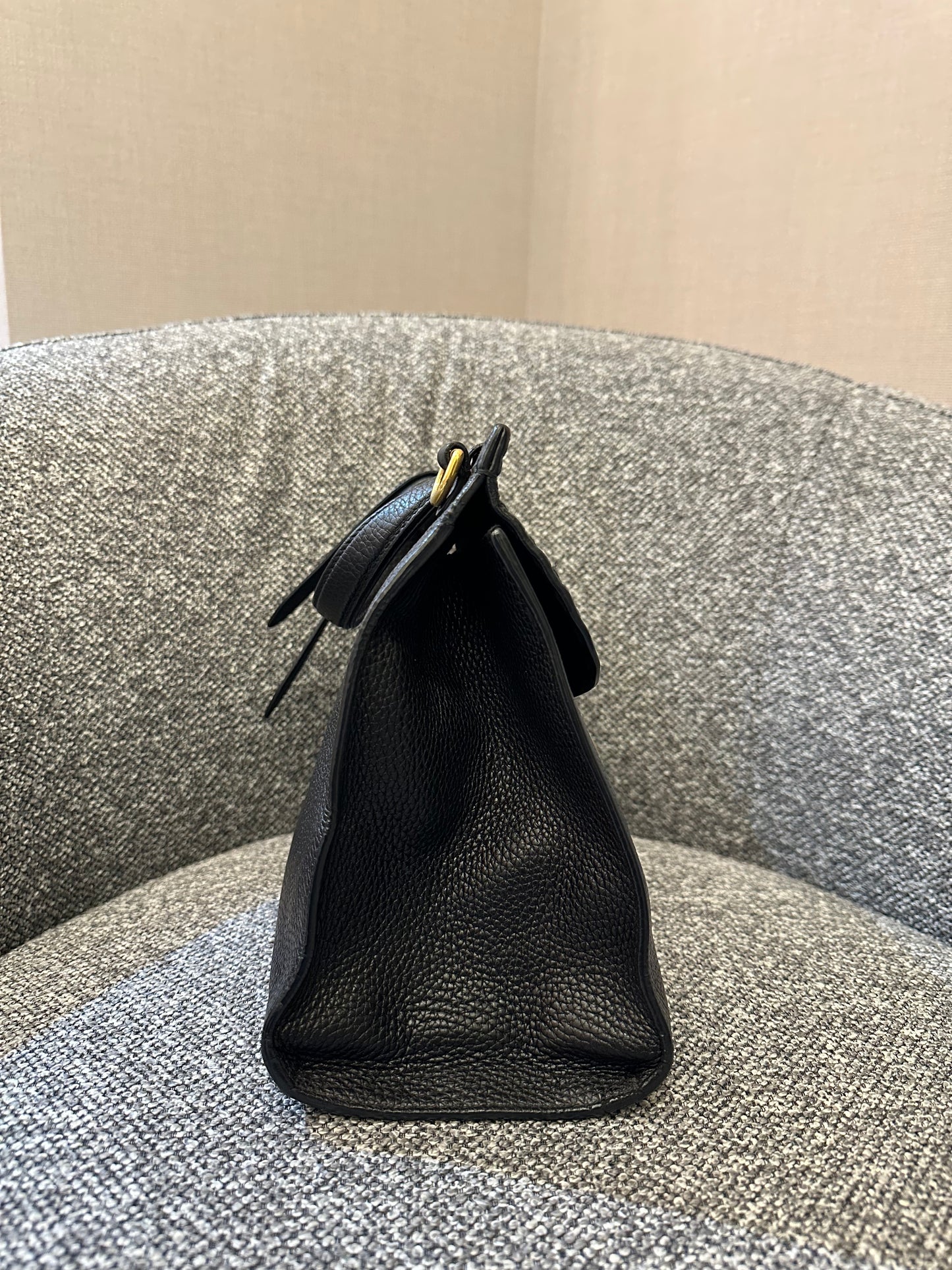 Gucci GG Marmont Top Handle Bag in Black Leather