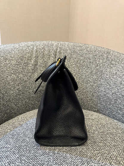 Gucci GG Marmont Top Handle Bag in Black Leather