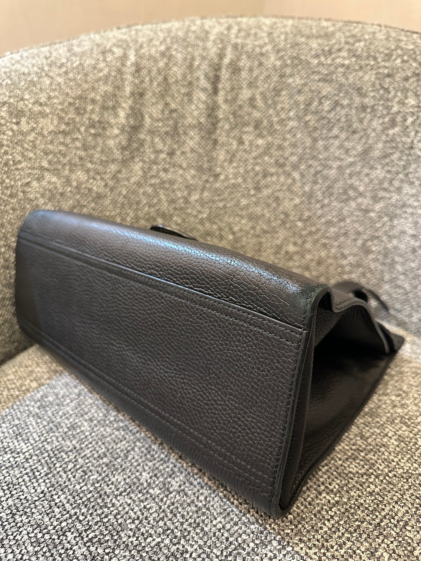 Gucci GG Marmont Top Handle Bag in Black Leather