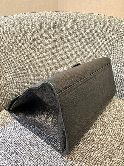 Gucci GG Marmont Top Handle Bag in Black Leather