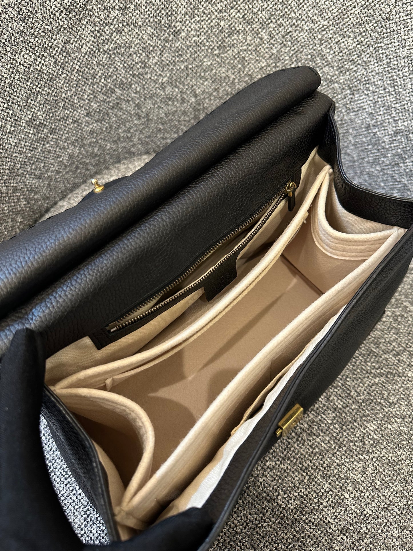 Gucci GG Marmont Top Handle Bag in Black Leather