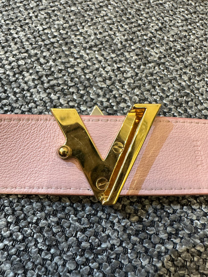 Louis Vuitton Rose Ballerine Epi Leather Twist Belt