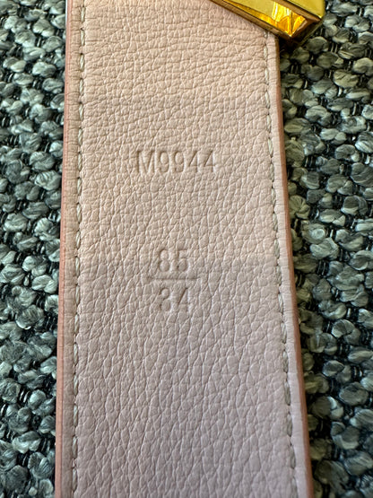 Louis Vuitton Rose Ballerine Epi Leather Twist Belt