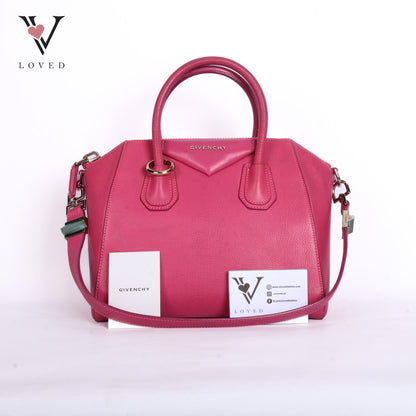 Antigona Small In Pink Goat Leather