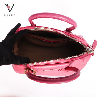 Antigona Small In Pink Goat Leather