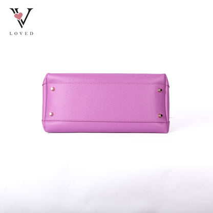 Piper Purple Leather Dome Handbag