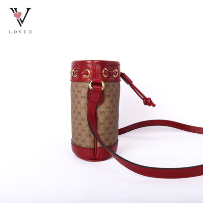 Gucci x Doraemon Bucket Bag Mini in Ebony and Beige