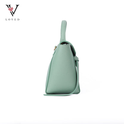 Nano Grained Calfskin Belt Bag Ice Mint