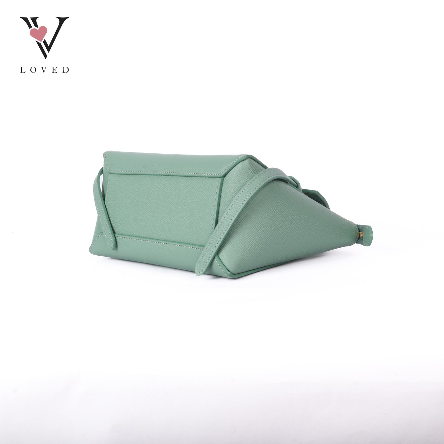 Nano Grained Calfskin Belt Bag Ice Mint