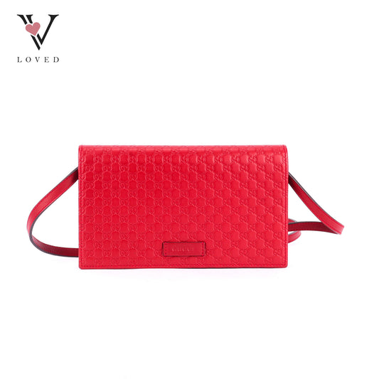 Gucci Microgussimina Continental Flap Wallet in Red Leather