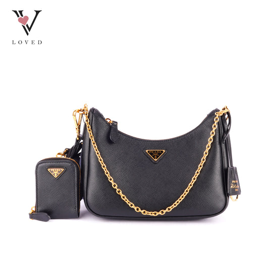 Prada Re-Edition 2005 In Black Saffiano Leather