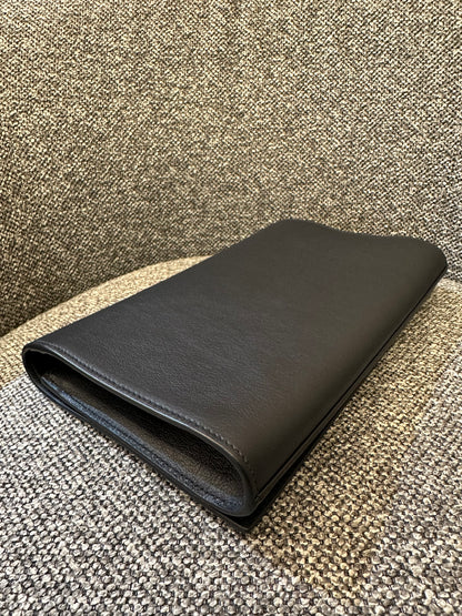 Yves Saint Laurent Belle De Jour Clutch in Navy Blue Leather