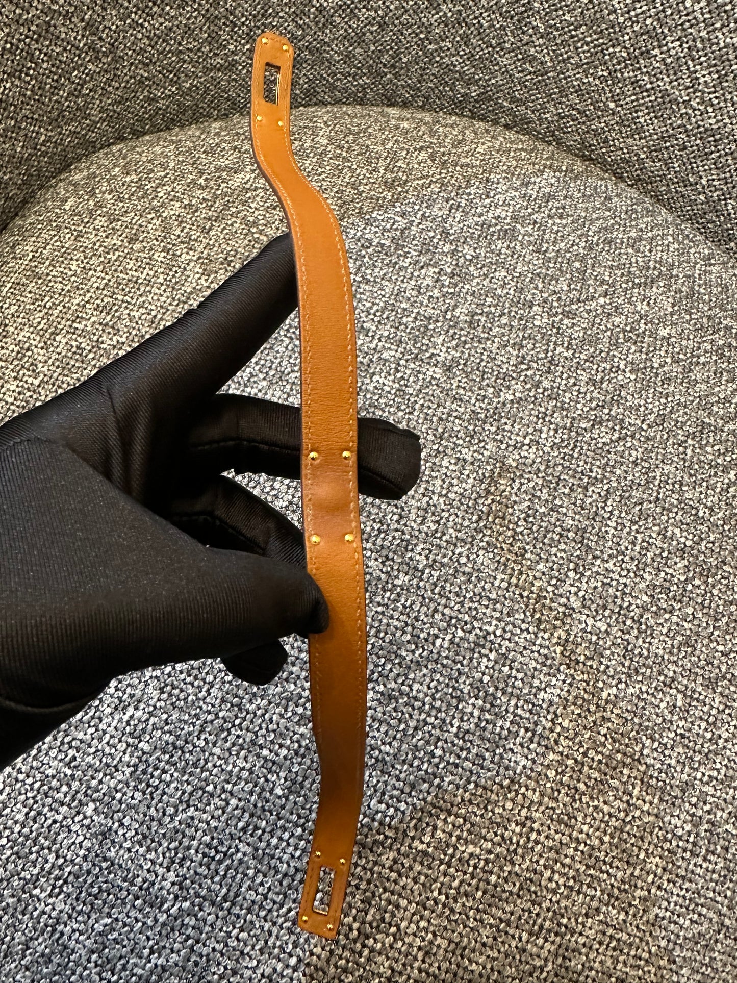 Hermès Kelly Double Tour Bracelet in Brown Leather