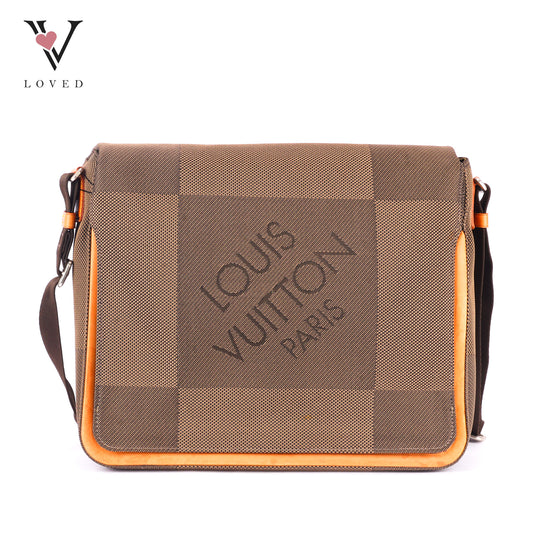 Louis Vuitton Terre Damier Geant Canvas Messenger Bag