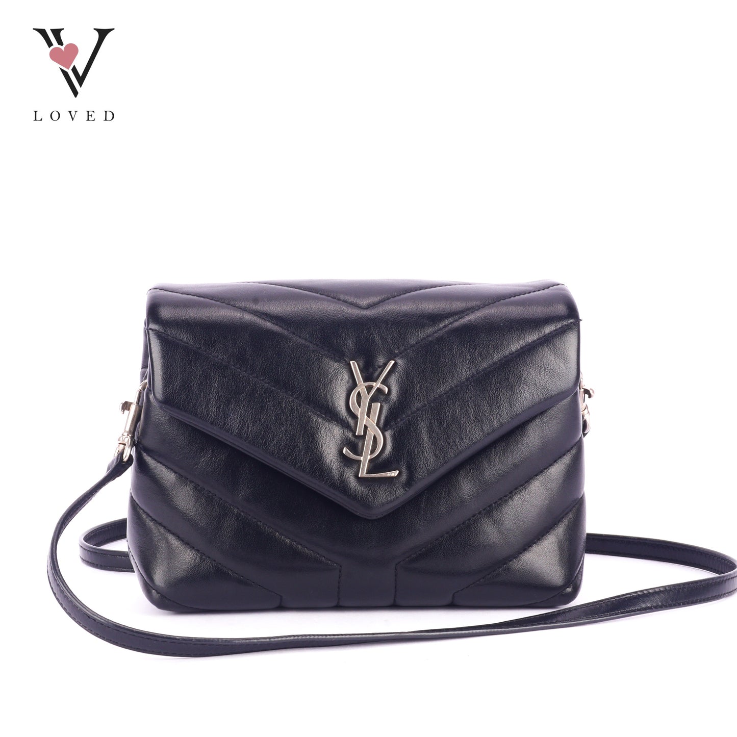 Yves Saint Laurent Toy Loulou Shoulder Bag in Black Quilted Leather