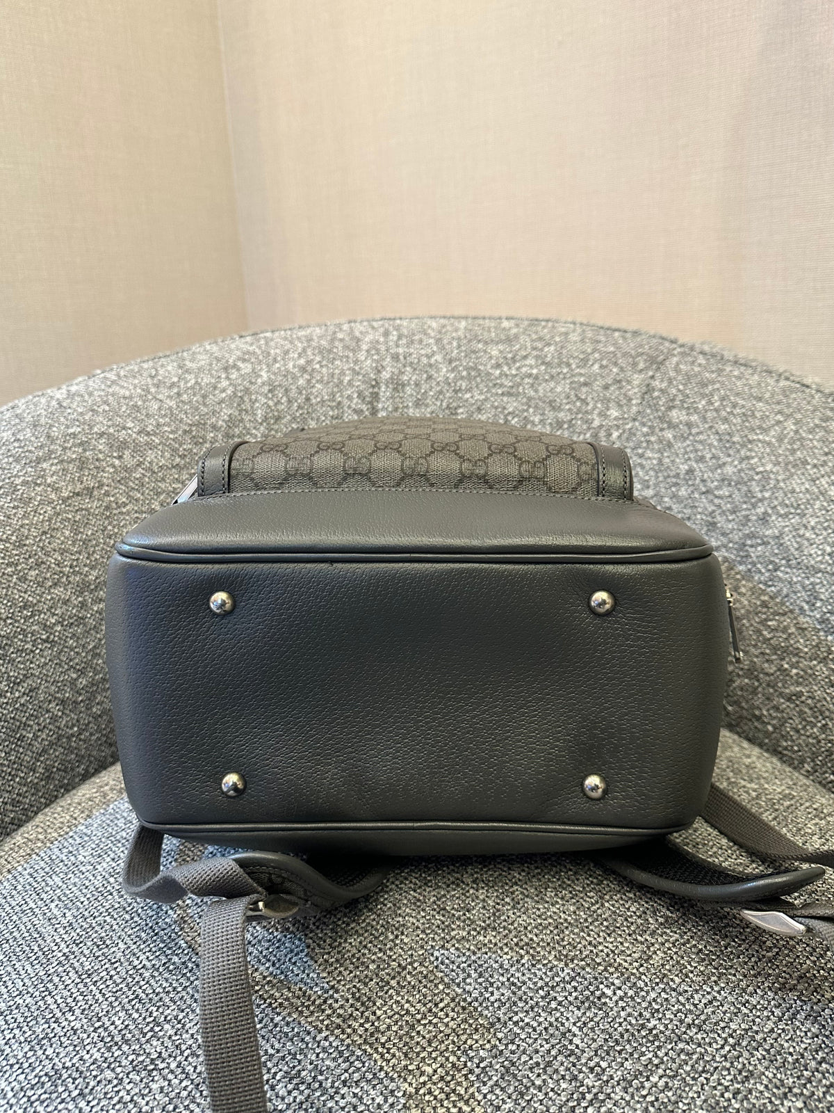 Gucci Ophidia GG Backpack Medium In Grey GG Supreme Coated Canvas