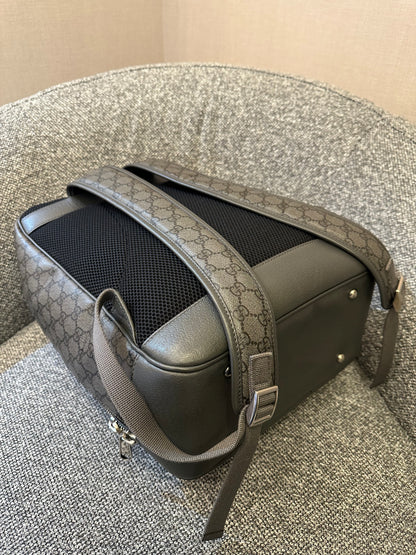 Gucci Ophidia GG Backpack Medium In Grey GG Supreme Coated Canvas