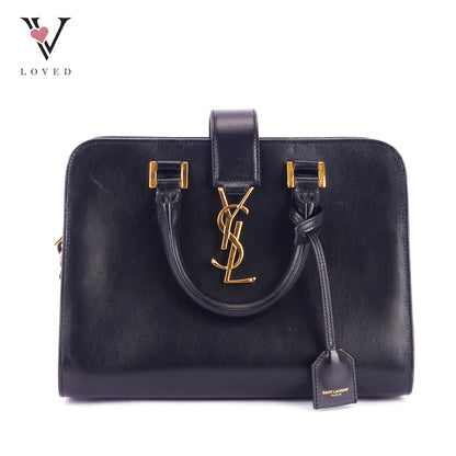 Yves Saint Laurent Baby Cabas Monogram in Black Calfskin Leather