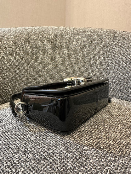 Coach Studio Baguette Shoulder Bag in Black Patent Leather