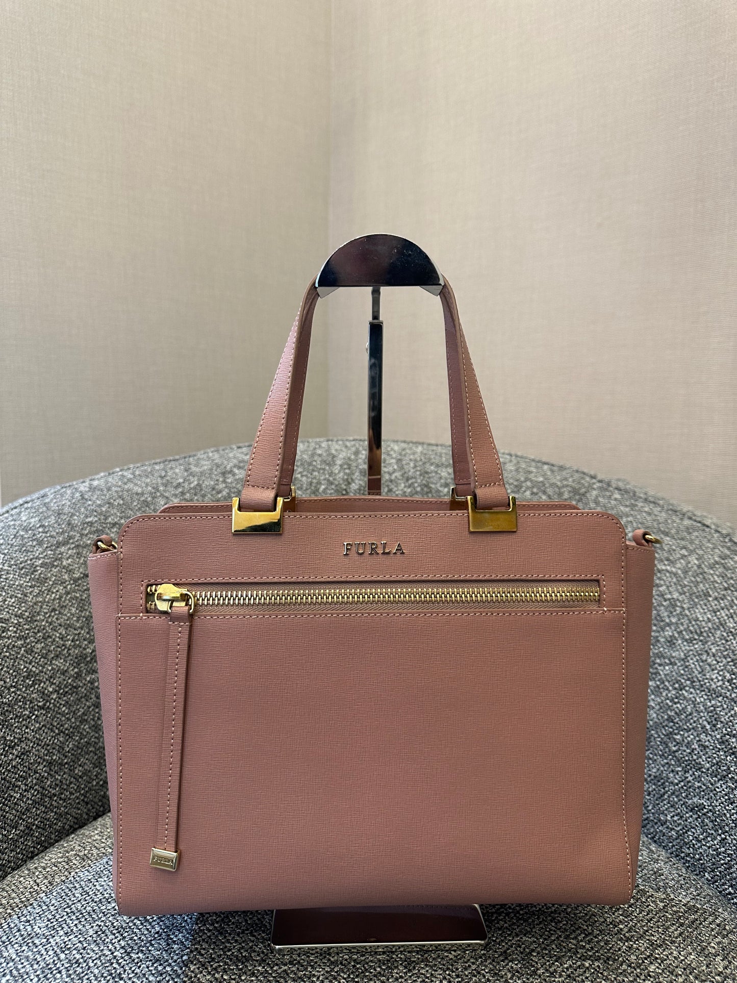 Furla Satchel in Sakura Pink