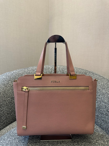 Furla Satchel in Sakura Pink
