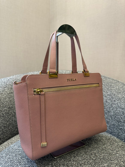 Furla Satchel in Sakura Pink