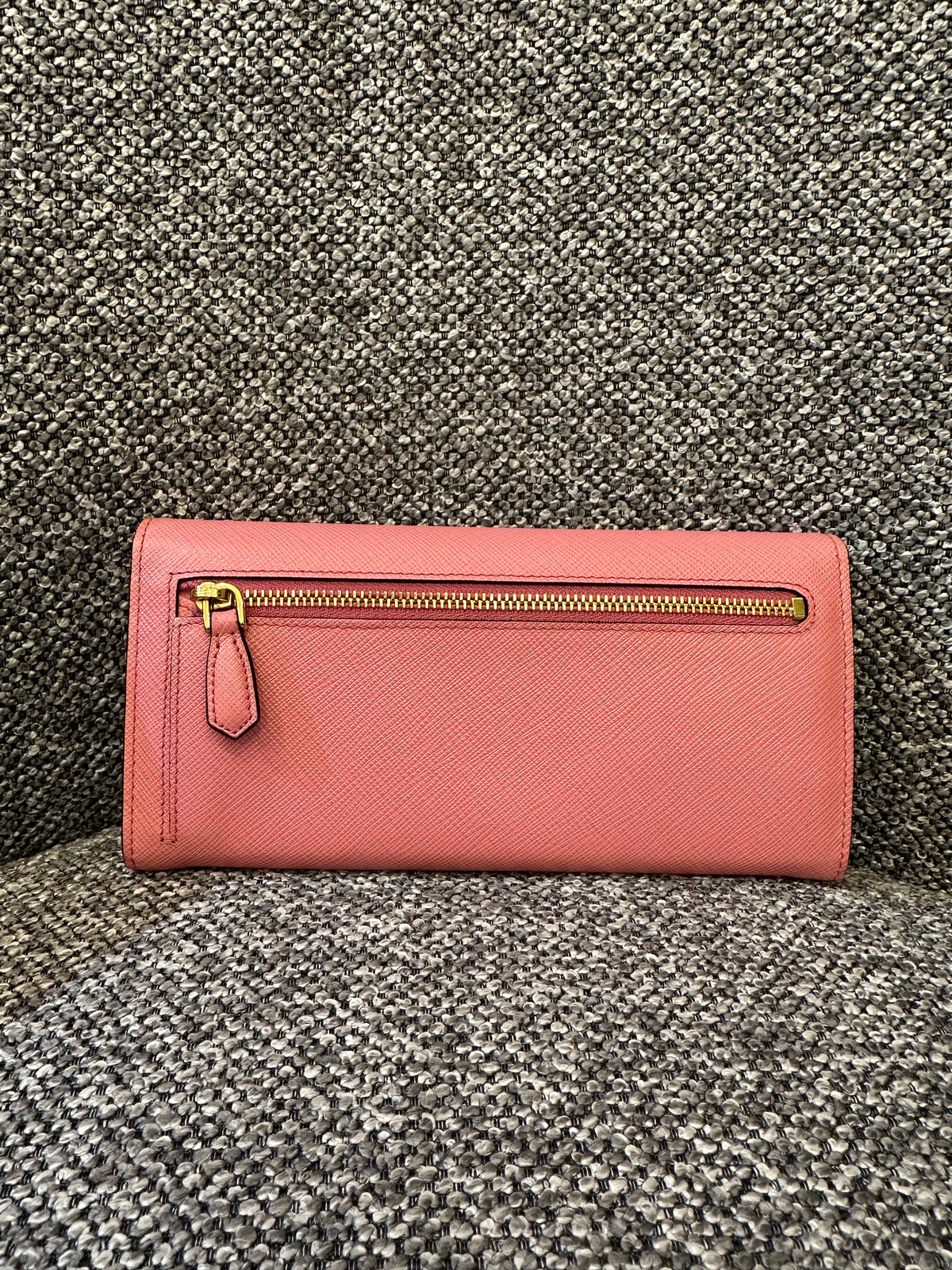 Prada Saffiano Greca Zigzag Wallet