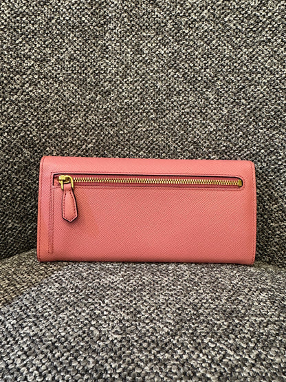 Prada Saffiano Greca Zigzag Wallet