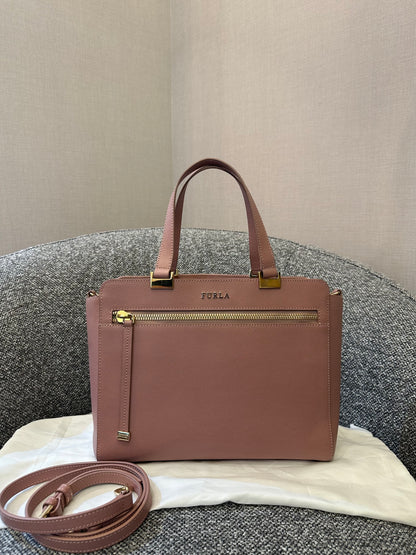 Furla Satchel in Sakura Pink