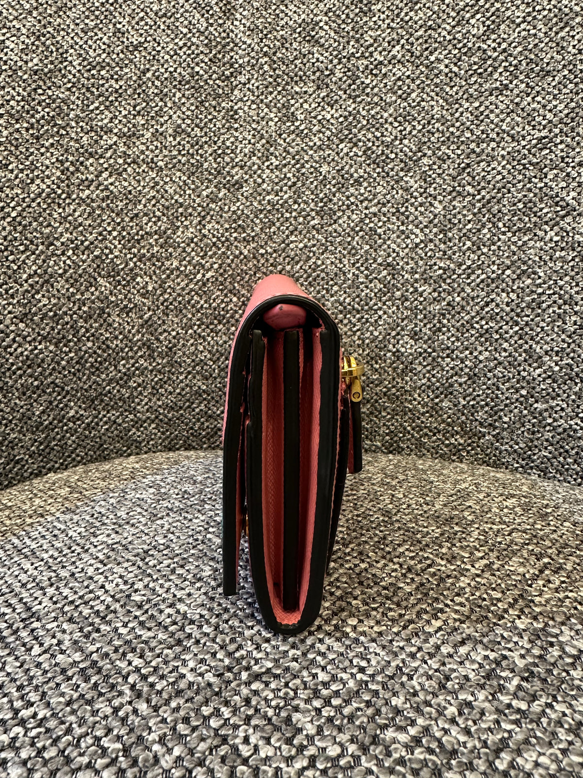 Prada Saffiano Greca Zigzag Wallet