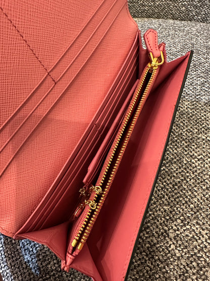 Prada Saffiano Greca Zigzag Wallet