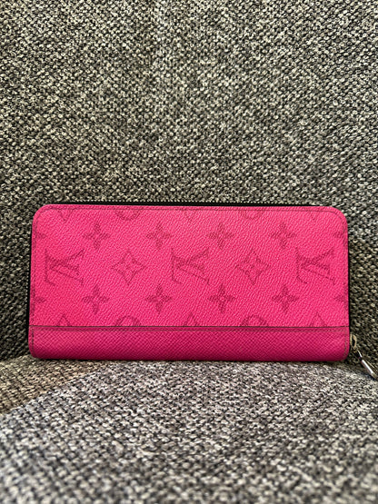 Louis Vuitton Taigarama Zippy Wallet Vertical In Bright Fucshia