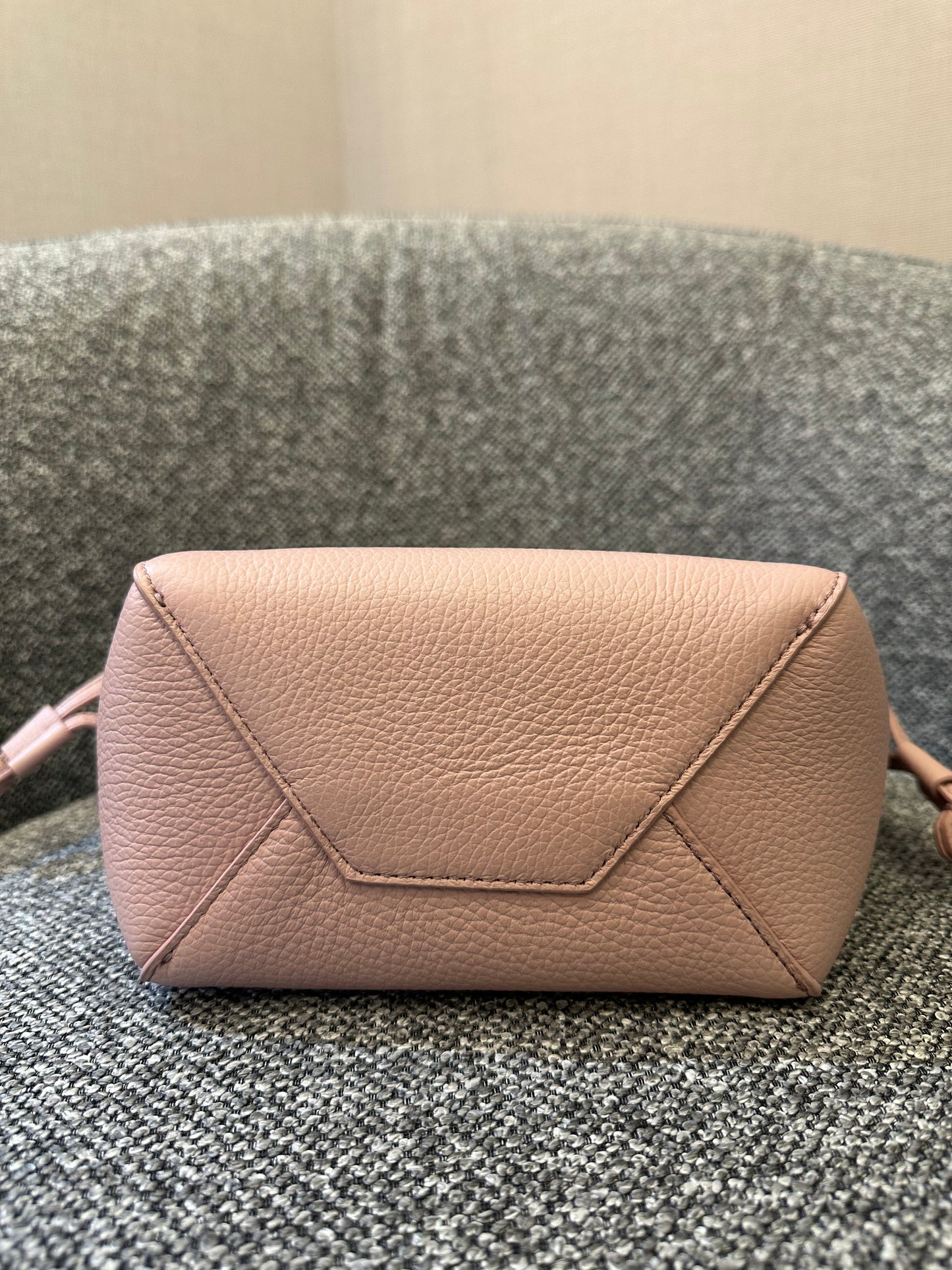 Furla Net Mini Tote Bag in Pink Grained Leather