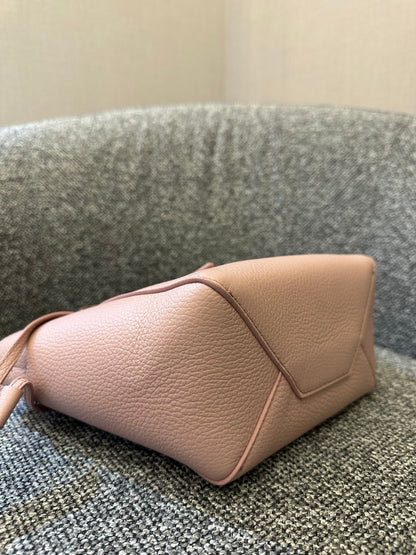 Furla Net Mini Tote Bag in Pink Grained Leather