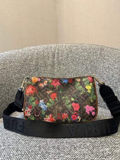 Furla Moon Shoulder Bag and Compact Wallet in Floral Print