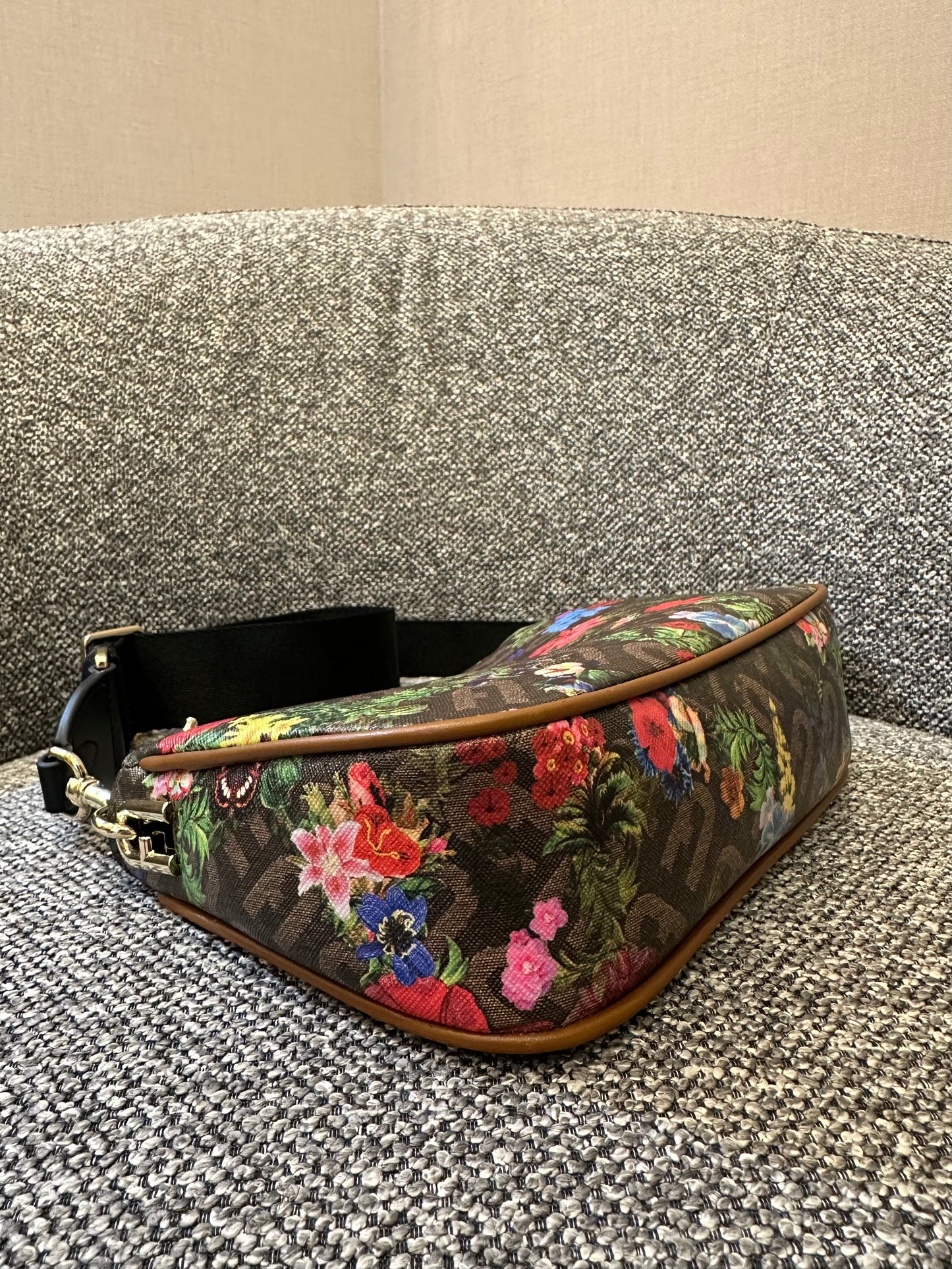 Furla Moon Shoulder Bag and Compact Wallet in Floral Print