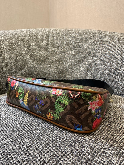 Furla Moon Shoulder Bag and Compact Wallet in Floral Print