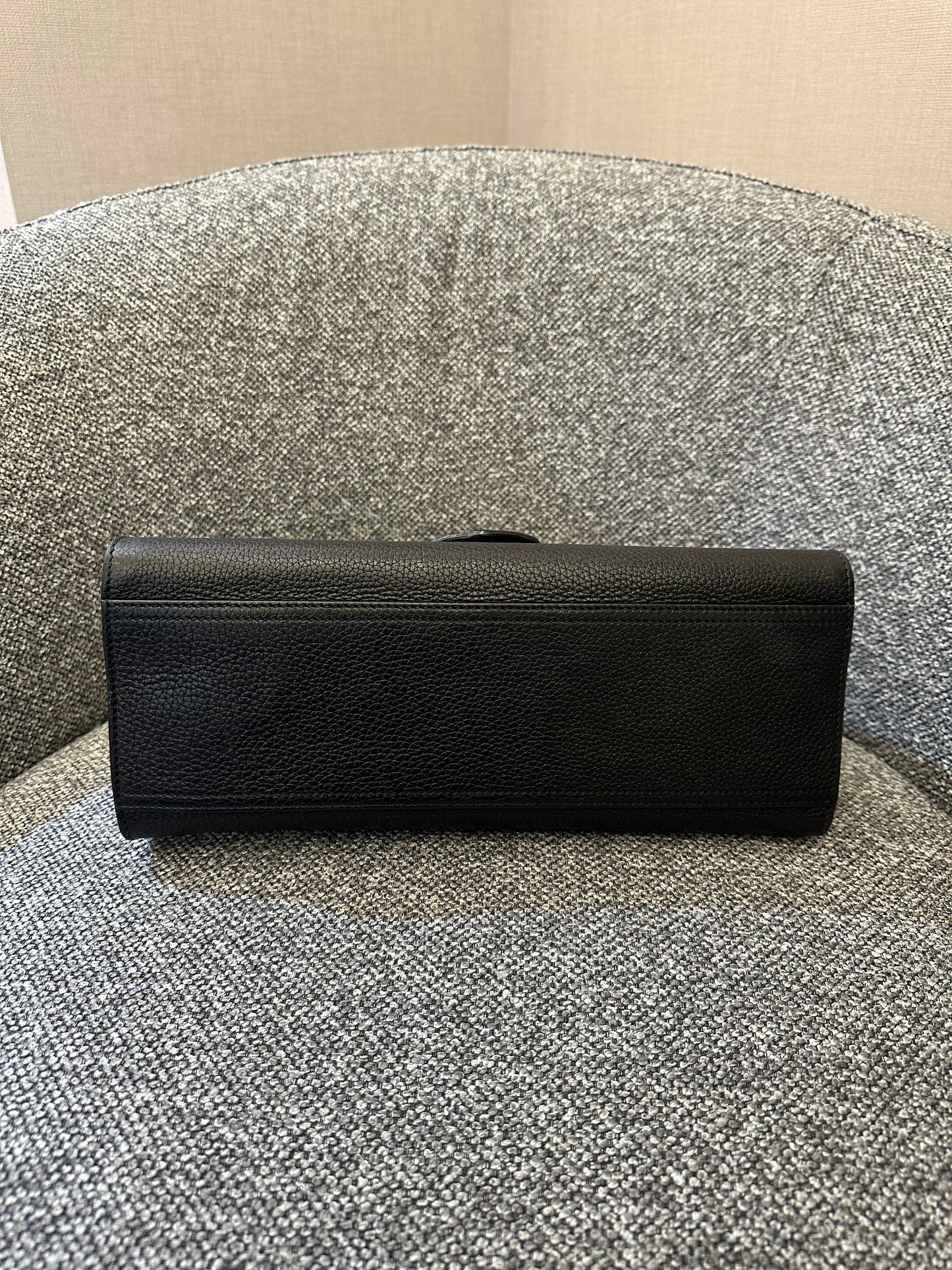 Gucci GG Marmont Small Top Handle Bag In Black Leather