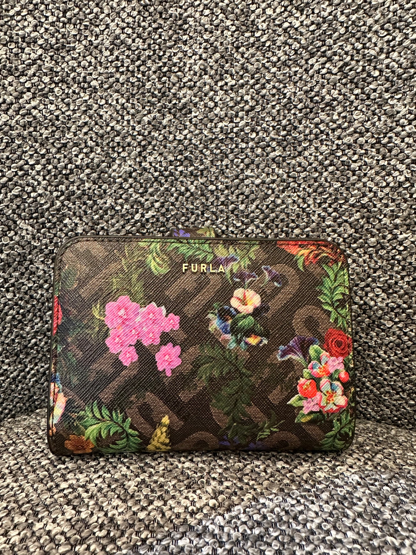 Furla Moon Shoulder Bag and Compact Wallet in Floral Print