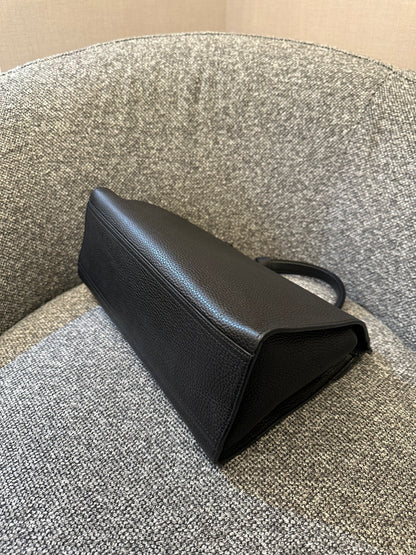 Gucci GG Marmont Small Top Handle Bag In Black Leather
