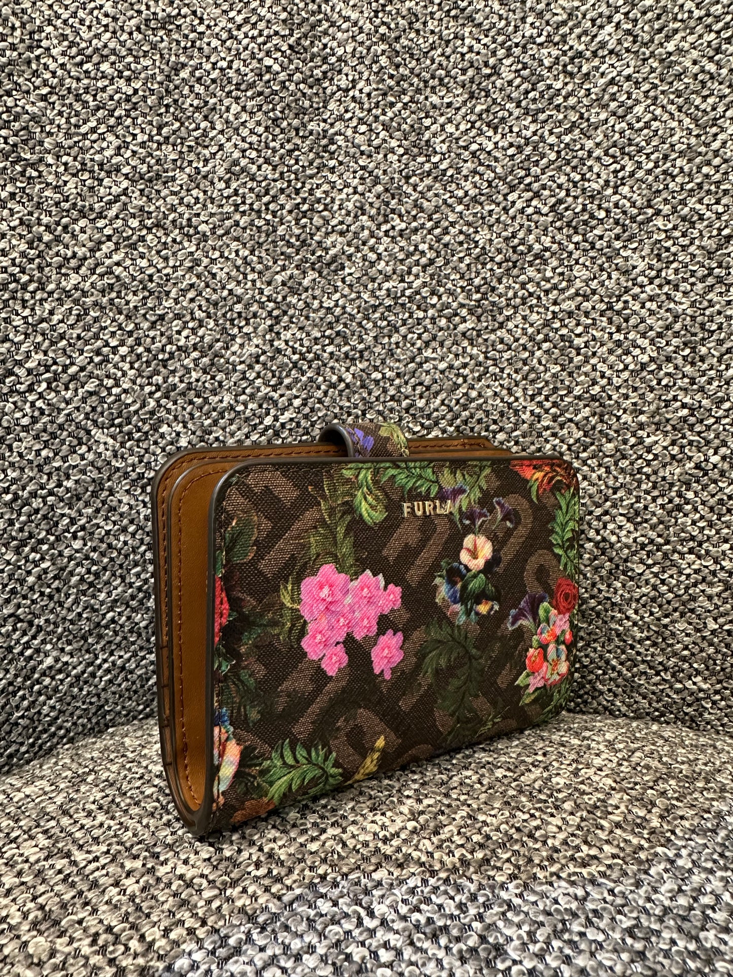 Furla Moon Shoulder Bag and Compact Wallet in Floral Print