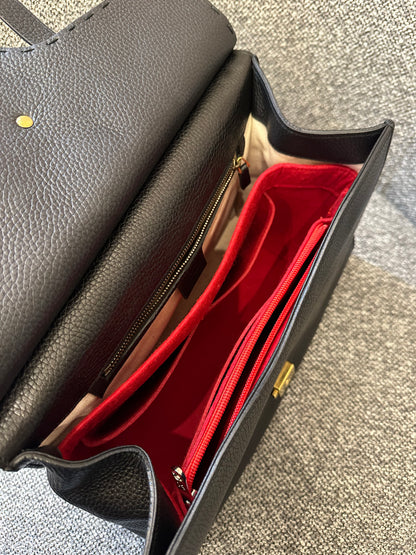 Gucci GG Marmont Small Top Handle Bag In Black Leather