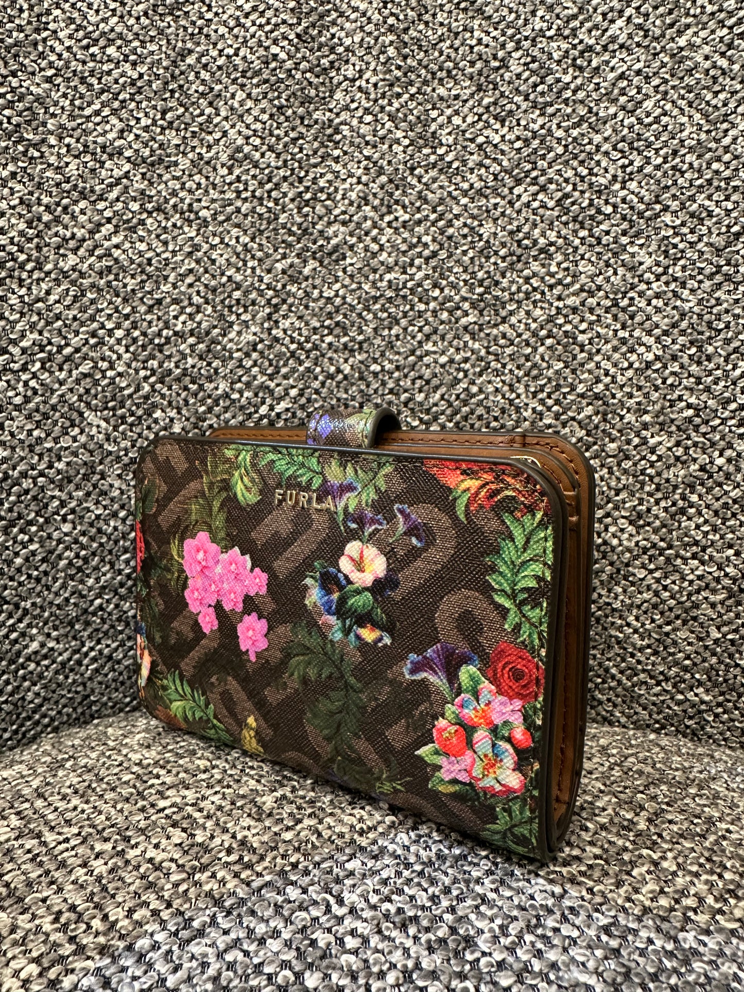 Furla Moon Shoulder Bag and Compact Wallet in Floral Print