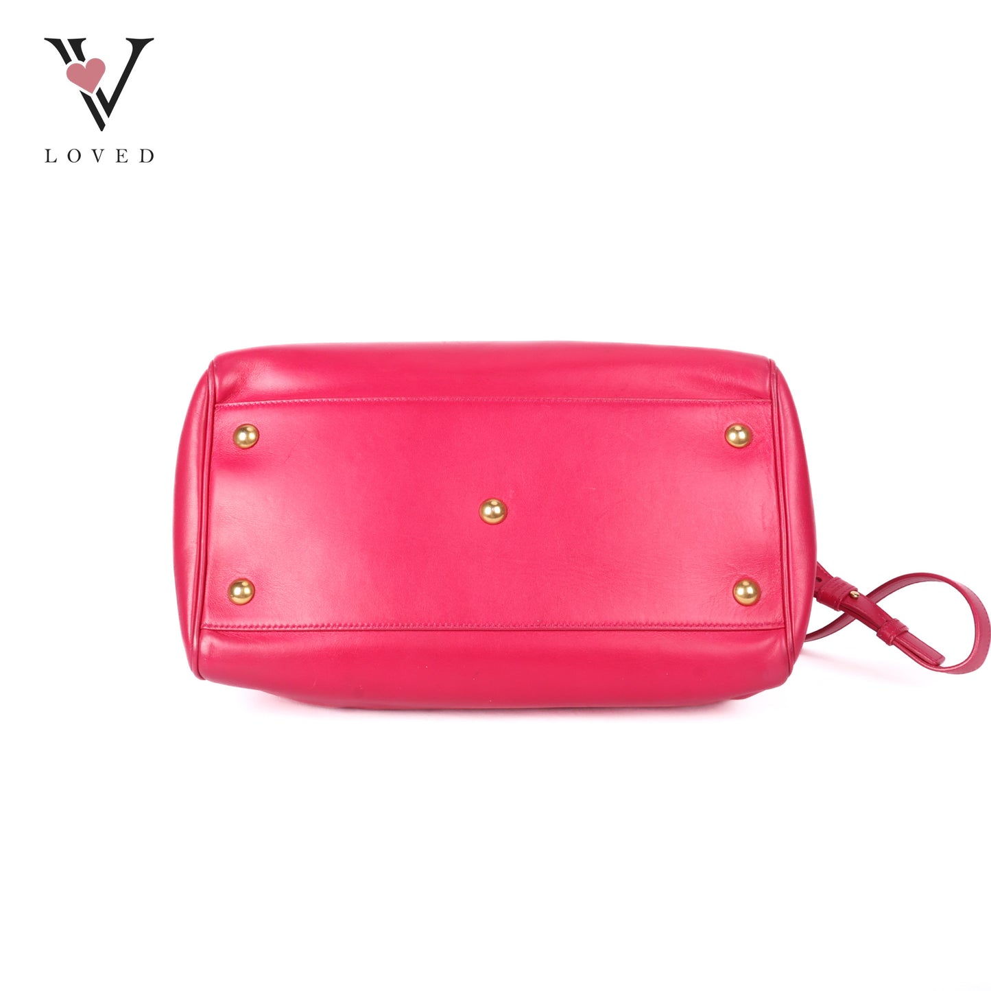 Duffle Leather Two-Way Handbag In Pink