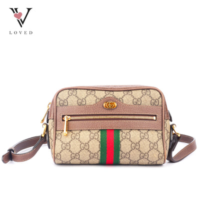Gucci Ophidia Small Shoulder Bag in GG Supreme Canvas