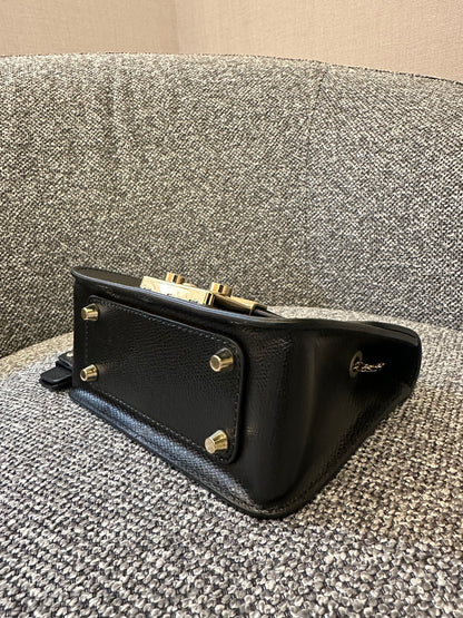 Furla Metropolis Mini Crossbody Bag In Black Leather