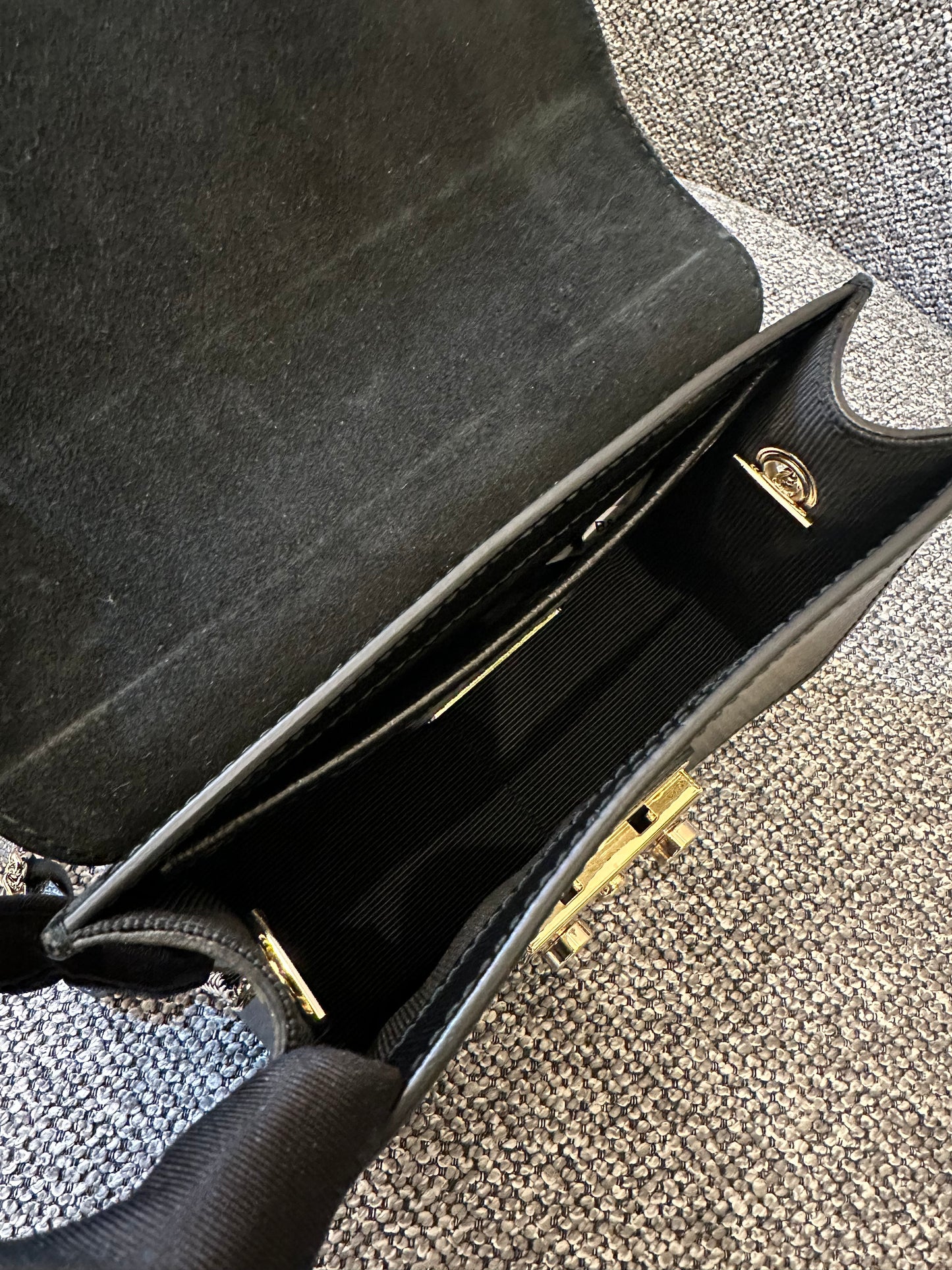 Furla Metropolis Mini Crossbody Bag In Black Leather