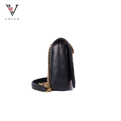 Chain Flap Shoulder Bag Nappa Gauffre