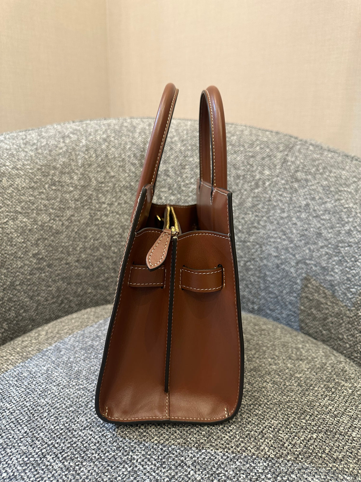Burberry Mini Vintage Check Two Handle Title Bag