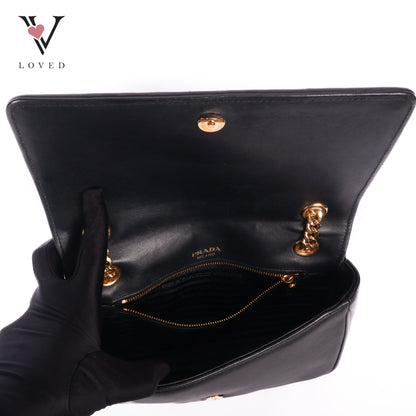 Chain Flap Shoulder Bag Nappa Gauffre